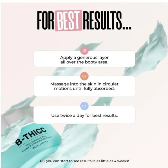 Maelys B-THICC Booty Enhancing Mask NIB 100 ml - Picture 3 of 6